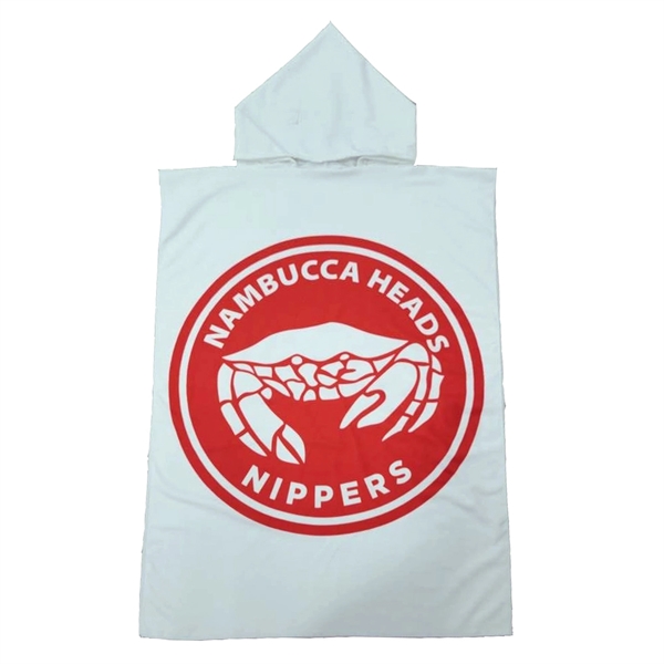 A 31.5 x 43.3" full color dye sublimated hooded towel.... from ASI 61966 HPG / BCG Creations HPG Gold