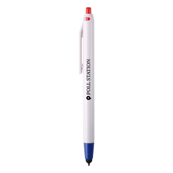The Bellwether stylus pen features red, white, and blue accents with... from ASI 61966 HPG / Hub Pen
