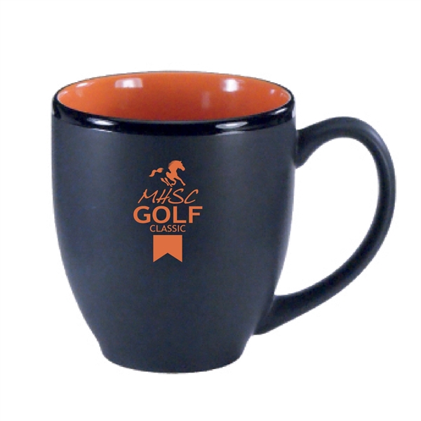 16 Oz. two-tone ceramic bistro cup with black matte finish.... from ASI 74245 Nordic Co Inc / Nordic Nordic Promos