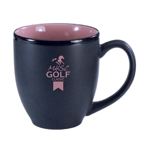 16 Oz. two-tone ceramic bistro cup with black matte finish.... from ASI 74245 Nordic Co Inc / Nordic Nordic Promos