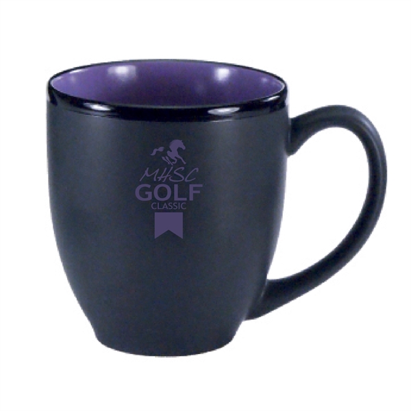 16 Oz. two-tone ceramic bistro cup with black matte finish.... from ASI 74245 Nordic Co Inc / Nordic Nordic Promos