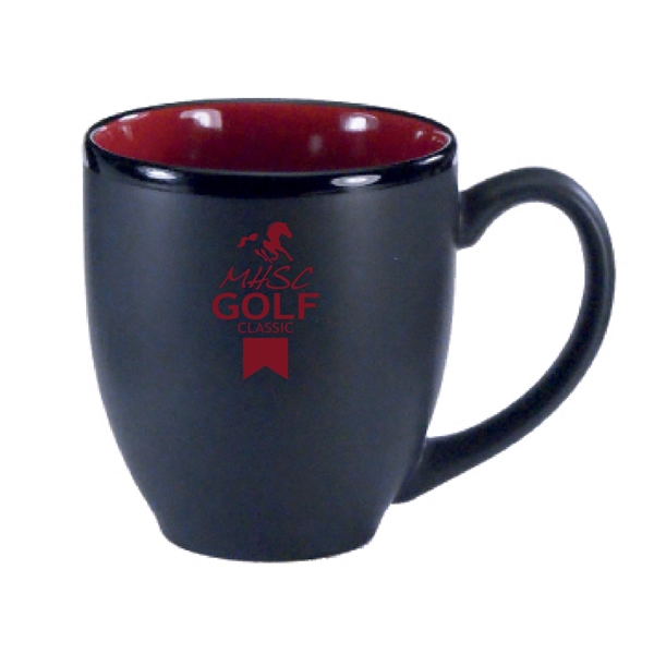 16 Oz. two-tone ceramic bistro cup with black matte finish.... from ASI 74245 Nordic Co Inc / Nordic Nordic Promos