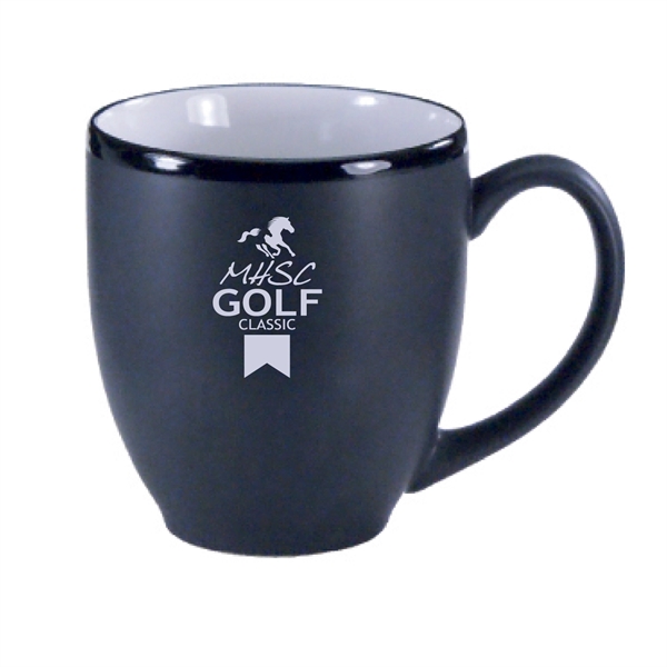 16 Oz. two-tone ceramic bistro cup with black matte finish.... from ASI 74245 Nordic Co Inc / Nordic Nordic Promos