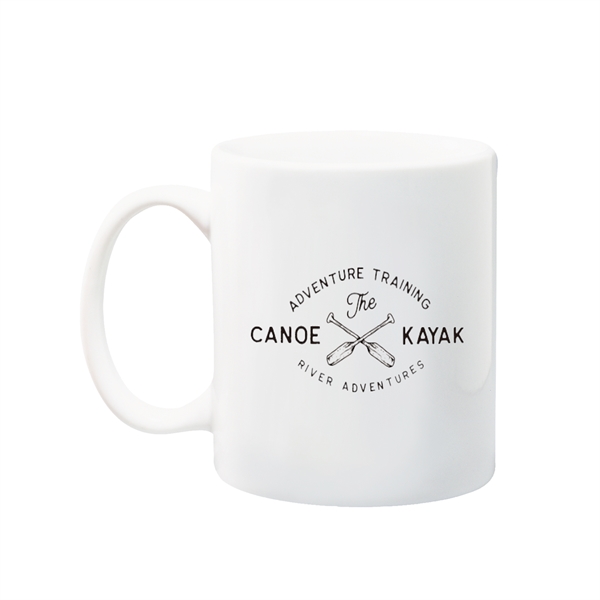 Classic C-handle white ceramic mug holds 11 oz. of your favorite... from ASI 79840 The Proinnovative Line / Proinnovative Line