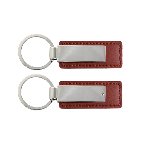 Leatherette with rectangular metal shiny key tag.... from ASI 41511 Brainchild USA Inc / BrainChild Gift Club