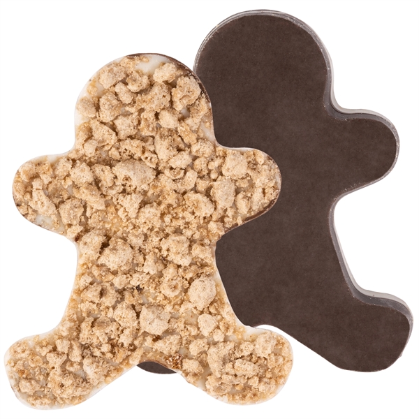 Flip top box with candy cane, peppermint bark shapes and gingerbread... from ASI 44900 NC Custom (CI/Lanco) / Chocolate Inn