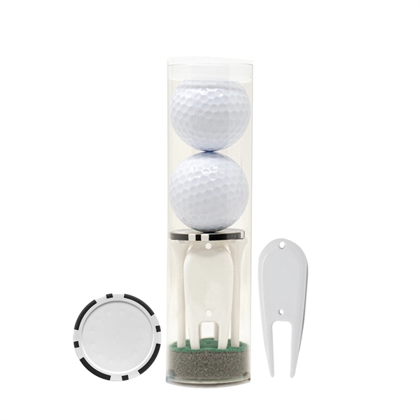 Two TaylorMade Distance Plus golf ball, six 2-3/4" golf tees, golf... from ASI 38120 Ball Pro / Diversified Quality Kitchenware