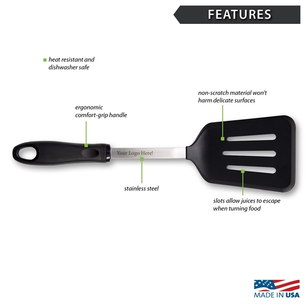 The Slotted Turner design allows juices to escape through the slots... from ASI 35560 American Made Cutlery