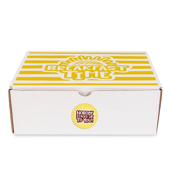 Mailer with pancake and waffle mix, spatula, whisk and oven mitt... from ASI 44900 NC Custom (CI/Lanco) / Lanco