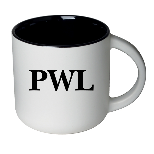 14 Oz. ceramic mug in two-tone with matte finish.... from ASI 74245 Nordic Co Inc / Nordic Nordic Promos