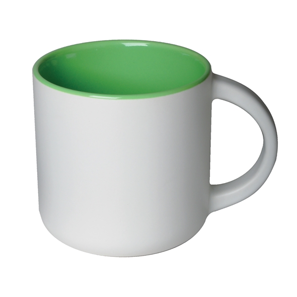 14 Oz. ceramic mug in two-tone with matte finish.... from ASI 74245 Nordic Co Inc / Nordic Nordic Promos