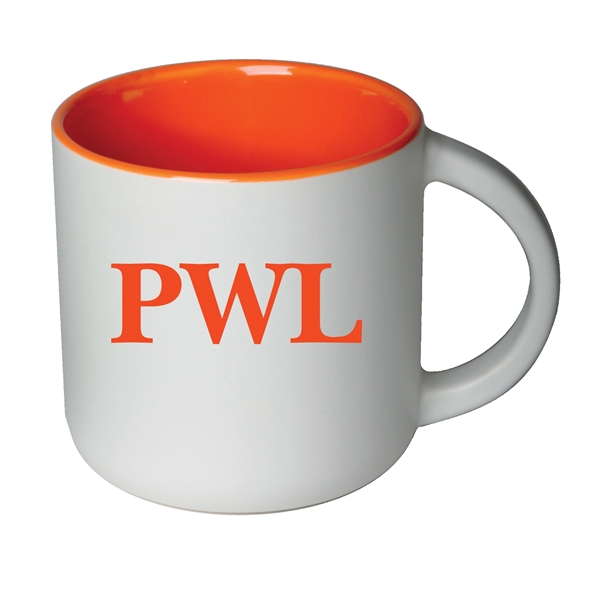 14 Oz. ceramic mug in two-tone with matte finish.... from ASI 74245 Nordic Co Inc / Nordic Nordic Promos