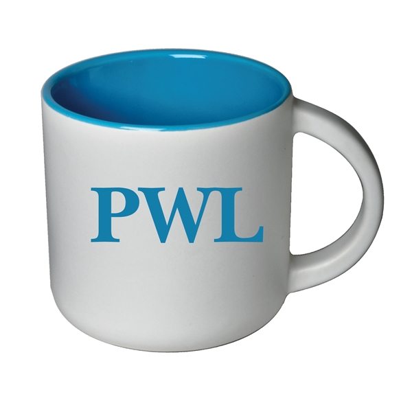 14 Oz. ceramic mug in two-tone with matte finish.... from ASI 74245 Nordic Co Inc / Nordic Nordic Promos
