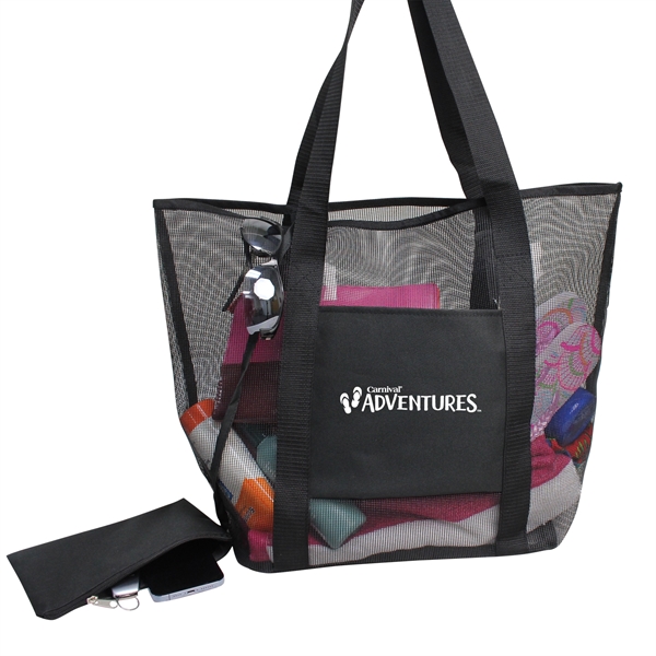 This lightweight large mesh beach tote is perfect for a day... from ASI 79384 Preferred Nation Inc