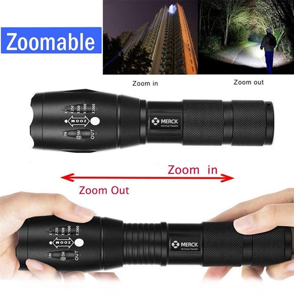 VERY bright water resistant 700 lumen LED tactical flashlight with zoom... from ASI 90154 Sunjoy Group Inc
