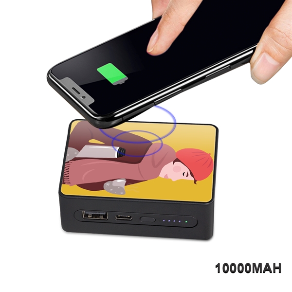 10000mAh Wireless Power Bank has a rechargeable lithium polymer battery (38.5Wh)... from ASI 90154 Sunjoy Group Inc