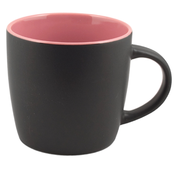12 Oz. ceramic mug. Matte Black on the outside.... from ASI 74245 Nordic Co Inc / Nordic Nordic Promos