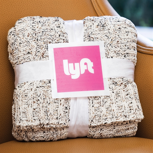 5.5" x 5.5" custom greeting card with ribbon made of frosted... from ASI 90913 Terry Town