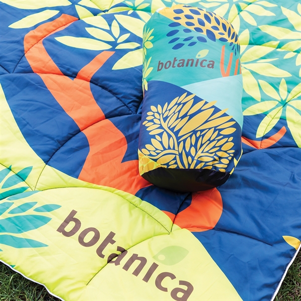 52" x 75" water-resistant sublimated camping blanket made of polyester.... from ASI 90913 Terry Town