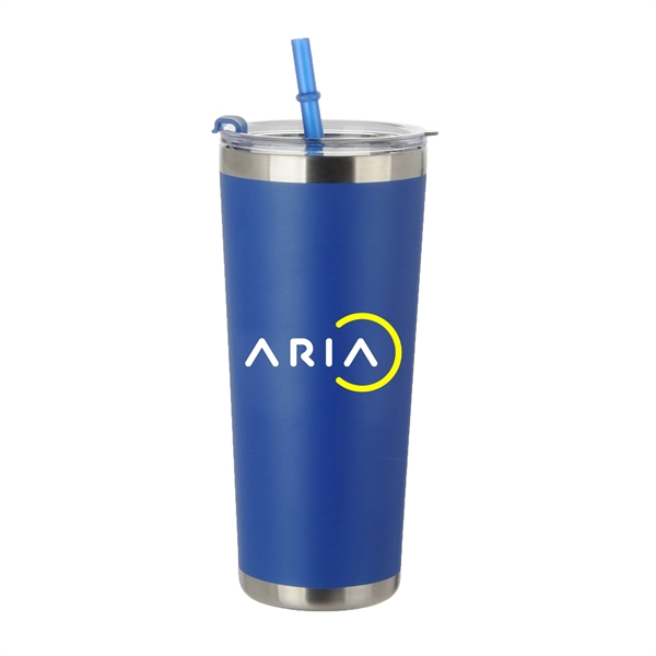 20 oz. stainless steel tumbler with plastic reusable straw.... from ASI 63549 Jornik Manufacturing Corp / Jornik