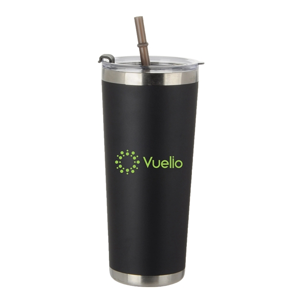 20 oz. stainless steel tumbler with plastic reusable straw.... from ASI 63549 Jornik Manufacturing Corp / Jornik