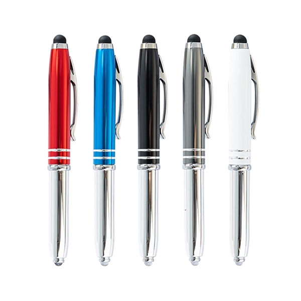 Stylus pen with LED light plus 1 color silkscreen imprint or... from ASI 37218 Athena Promo (tm)