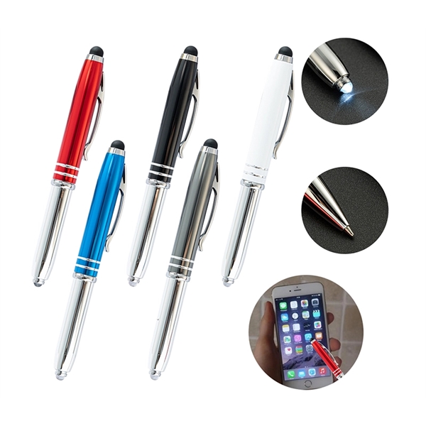 Stylus pen with LED light plus 1 color silkscreen imprint or... from ASI 37218 Athena Promo (tm)