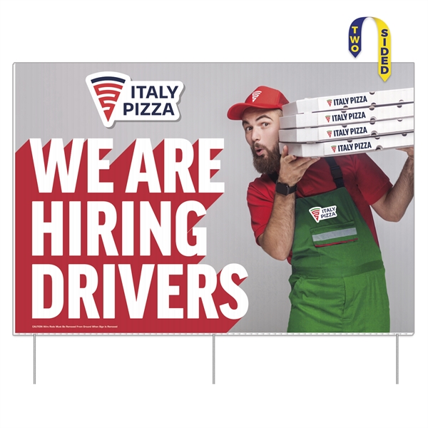 Corrugated Plastic Sign w/ 3 Rods: full color, full bleed (32"x48").... from ASI 56950 Gill Studios Inc / Gill-Line®