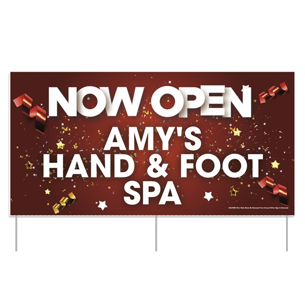 Corrugated Plastic Sign w/ 3 Rods: full color, full bleed, (24"x48").... from ASI 56950 Gill Studios Inc / Gill-Line®