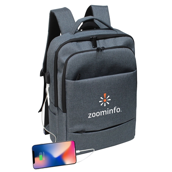 The Slim USB backpack has all the pockets & features for... from ASI 79384 Preferred Nation Inc