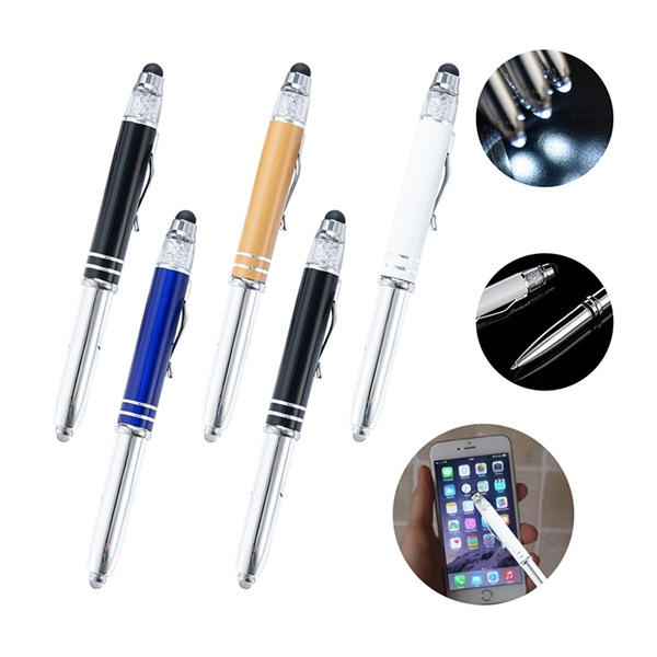 Stylus pen with LED light plus 1 color silkscreen imprint or... from ASI 37218 Athena Promo (tm)