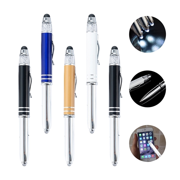 Stylus pen with LED light plus 1 color silkscreen imprint or... from ASI 37218 Athena Promo (tm)