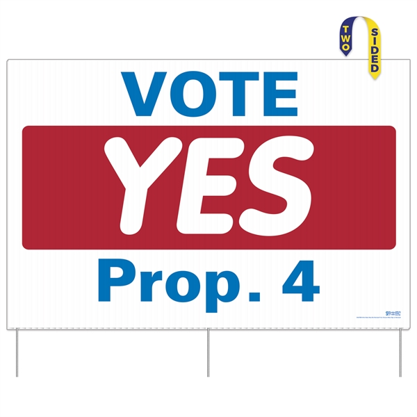 Corrugated Plastic Sign w/ 3 Rods: full color (32"x48").... from ASI 56950 Gill Studios Inc / Gill-Line®