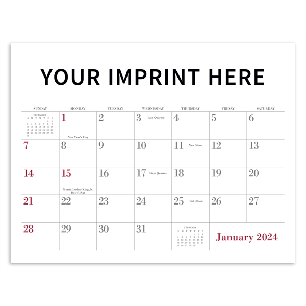 Small Quantity Custom Appointment 2024 Calendar... from ASI 40480 Koozie Group / Norwood Triumph Calendar