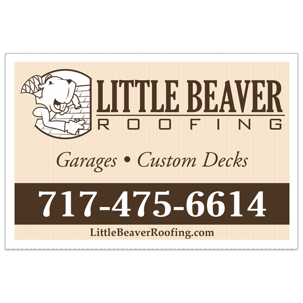 Corrugated Plastic Sign: Full Color-Full Bleed (12"x18").... from ASI 56950 Gill Studios Inc / Gill-Line®