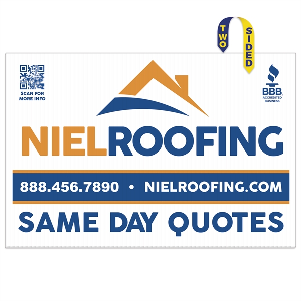 Corrugated Plastic Sign: Full Color (16"x24").... from ASI 56950 Gill Studios Inc / Gill-Line®