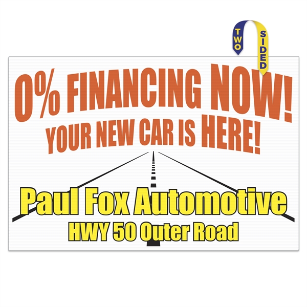 Corrugated Plastic Sign: Full Color (48"x72").... from ASI 56950 Gill Studios Inc