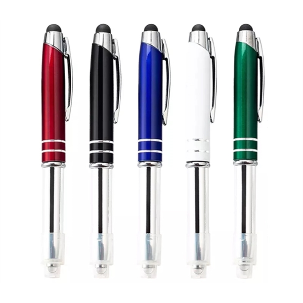 Stylus Pen with LED Flashlight plus 1C1P silkscreen imprint or laser... from ASI 37218 Athena Promo (tm)