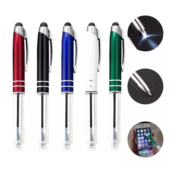 Stylus Pen with LED Flashlight plus 1C1P silkscreen imprint or laser... from ASI 37218 Athena Promo (tm)