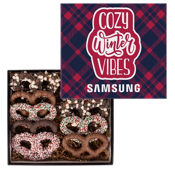 Holiday Premier Pretzel Gift Box with Full Color Lid includes eight... from ASI 44900 NC Custom (CI/Lanco)