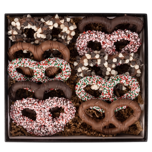 Holiday Premier Pretzel Gift Box with Full Color Lid includes eight... from ASI 44900 NC Custom (CI/Lanco)
