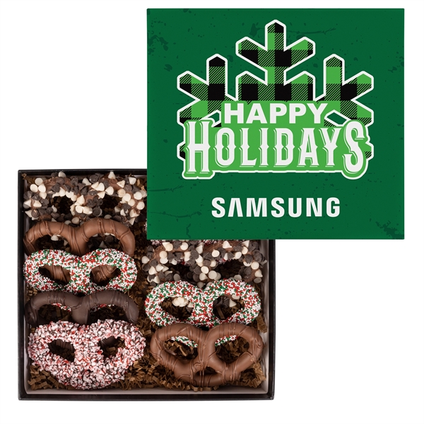 Holiday Premier Pretzel Gift Box with Full Color Lid includes eight... from ASI 44900 NC Custom (CI/Lanco)