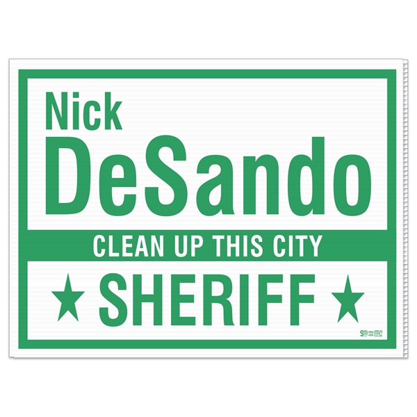 Large durable, all weather corrugated yard sign... from ASI 56950 Gill Studios Inc / Gill-Line®