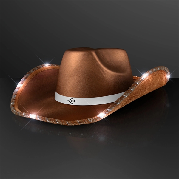 Deluxe Shiny Light Up Cowboy Hat; Blank & Imprint Pricing... from ASI 34194 ALightPromos