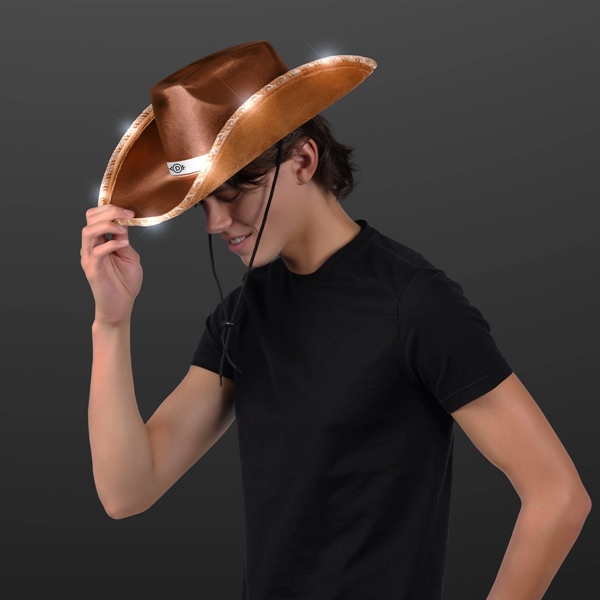 Deluxe Shiny Light Up Cowboy Hat; Blank & Imprint Pricing... from ASI 34194 ALightPromos