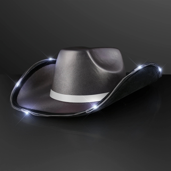 Deluxe Shiny Light Up Cowboy Hat; Blank & Imprint Pricing... from ASI 34194 ALightPromos