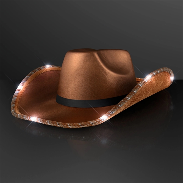 Deluxe Shiny Light Up Cowboy Hat; Blank & Imprint Pricing... from ASI 34194 ALightPromos