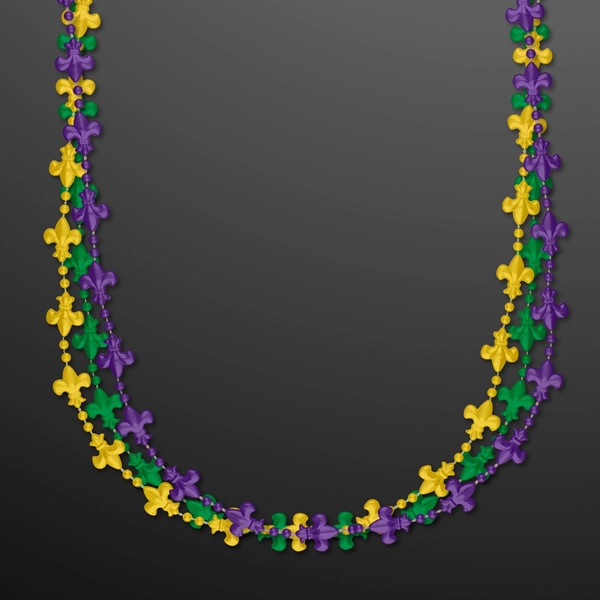 Fleur de Lis Beads for Mardi Gras; Blank Pricing... from ASI 34194 ALightPromos