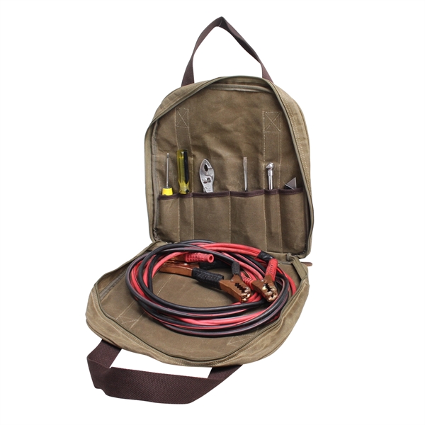 This heavy duty waxed canvas cable bag is built to last.... from ASI 79384 Preferred Nation Inc