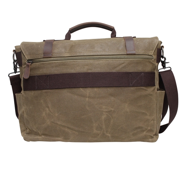 Made of water resistant 14 OZ waxed canvas with leather trim,... from ASI 79384 Preferred Nation Inc